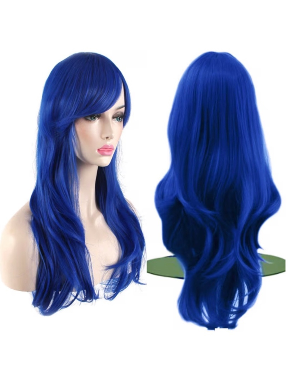 28 inch Fashion Wig Blue Cosplay Hair Wig